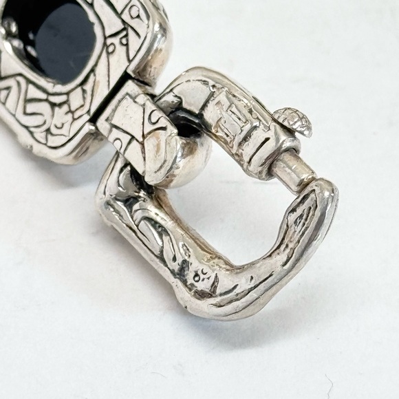 John Hardy Bamboo Link Black Onyx Bracelet .925/18K Gold - Picture 9 of 10